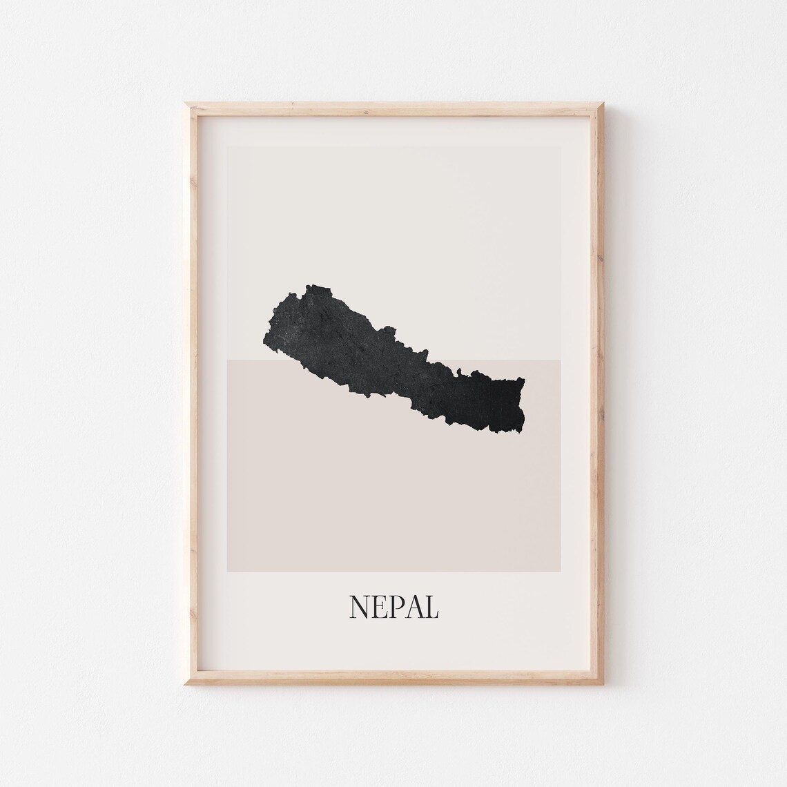Nepal Map Poster Print Minimalist Boho Wall Art Decor For Home Or Gift