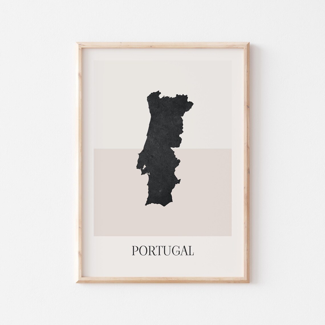 Portugal Map Poster Print Minimalist Boho Wall Art Decor For Home Or Gift