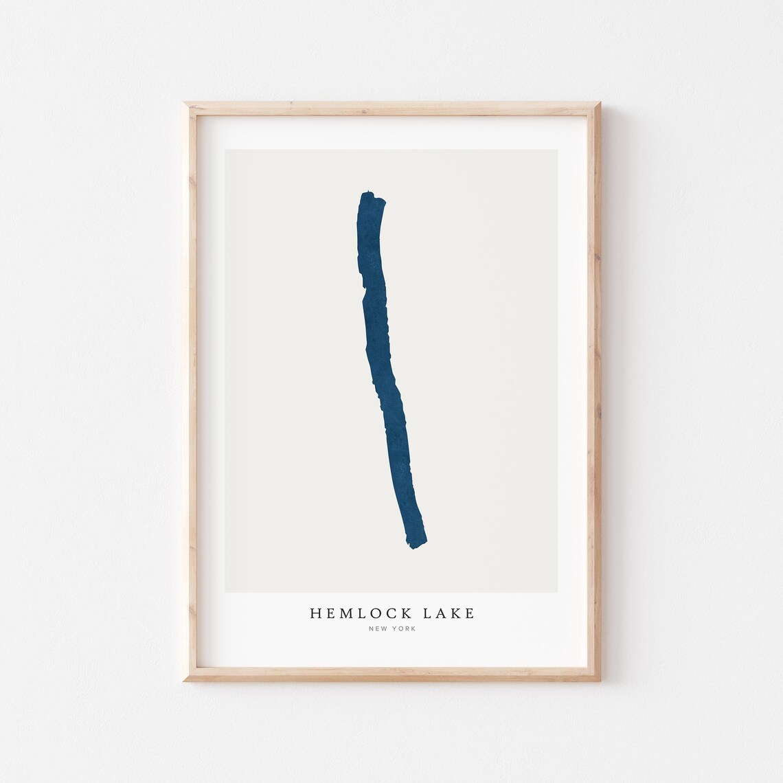 Hemlock Lake Print Poster Art Wall Map New York