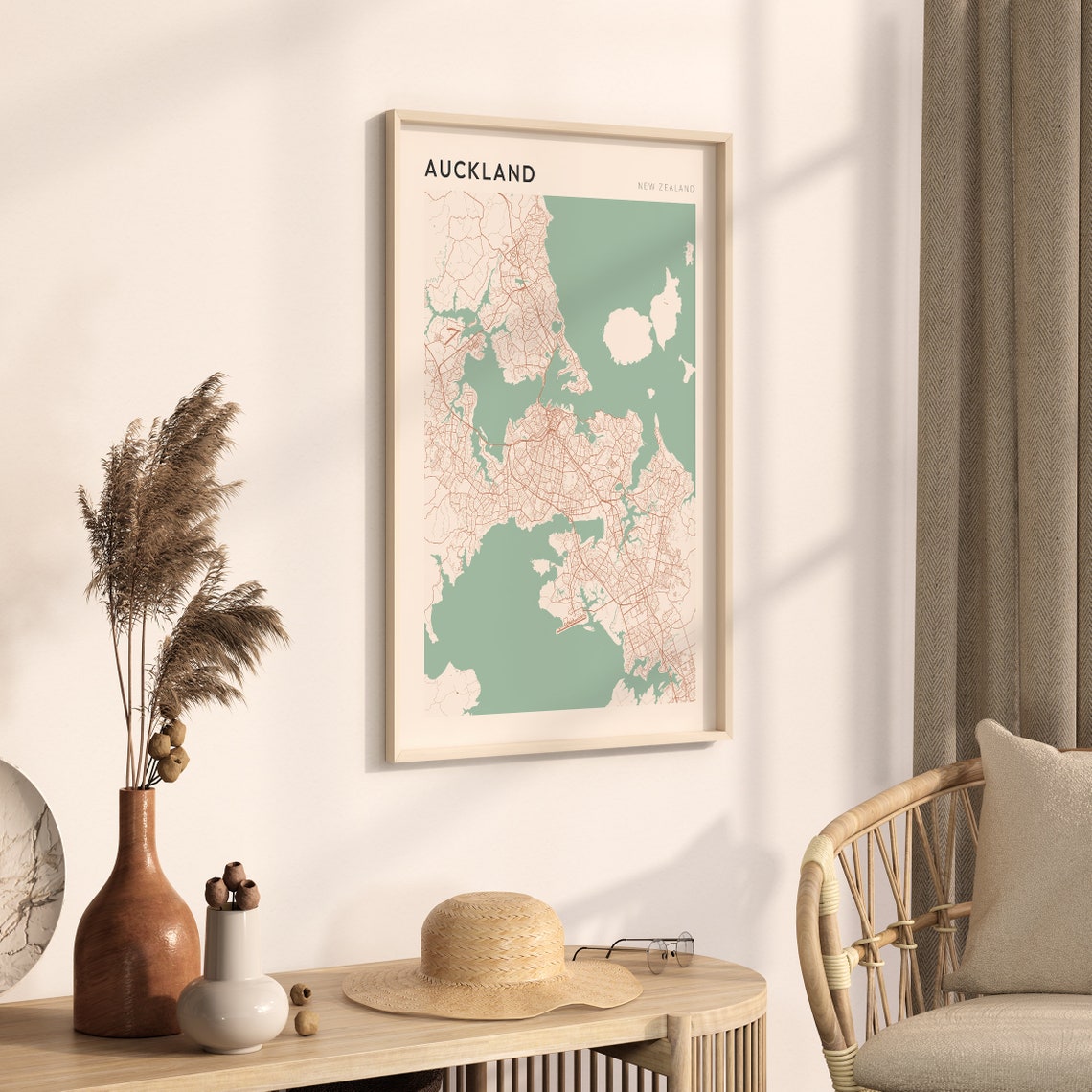 Auckland Map Poster Auckland Wall Art Auckland Map Auckland Poster Auckland Map Print Auckland Print Auckland New Zealand - Image 3