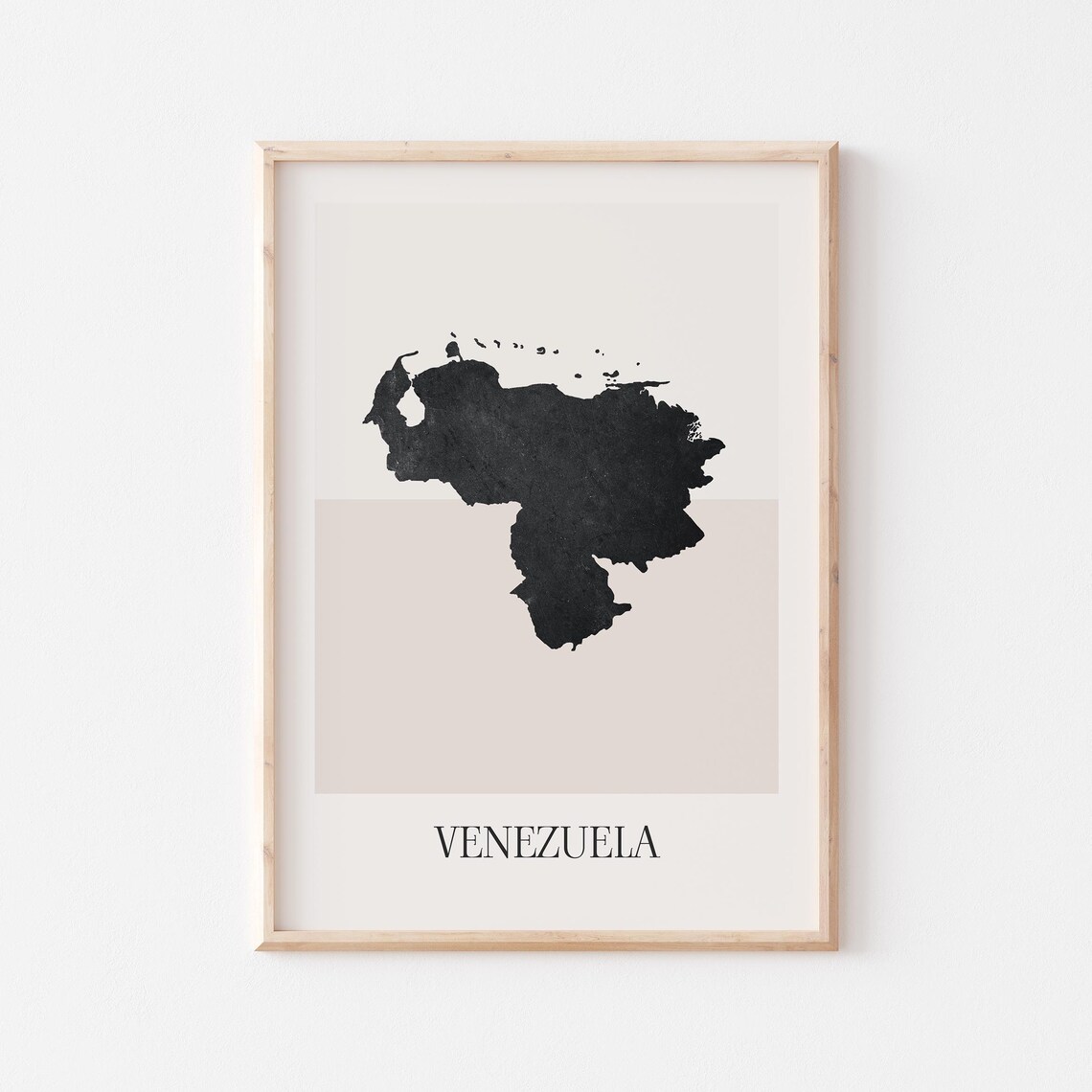 Venezuela Map Poster Print Minimalist Boho Wall Art Decor For Home Or Gift