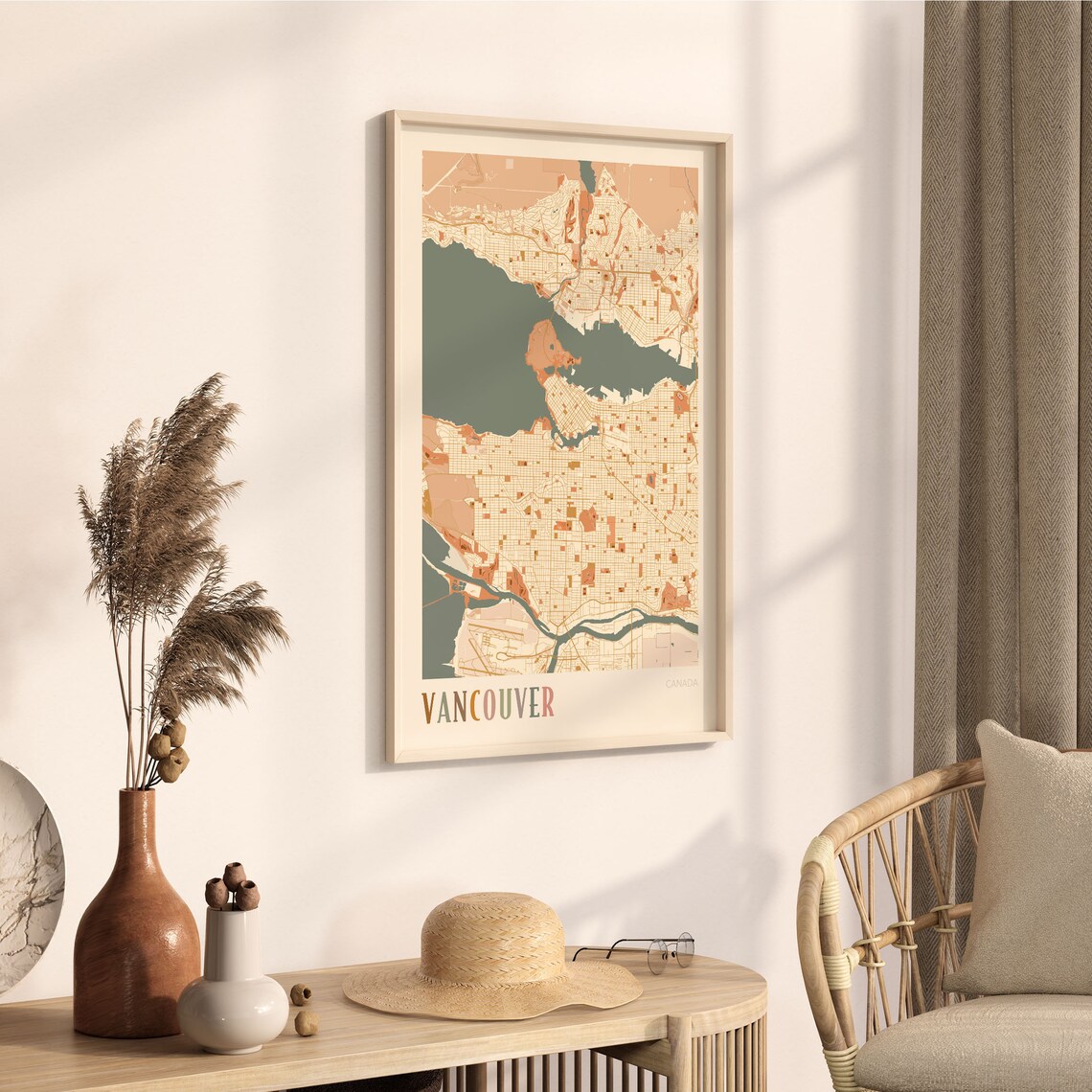 Vancouver Map Poster, Boho Travel Poster - Image 3