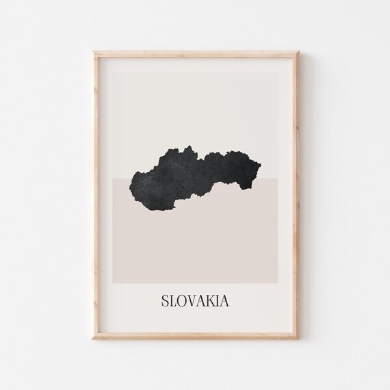 Slovakia Map Poster Print Minimalist Boho Wall Art Decor For Home Or Gift