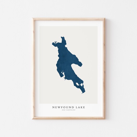 Newfound Lake Print Poster Art Wall Map New Hampshire