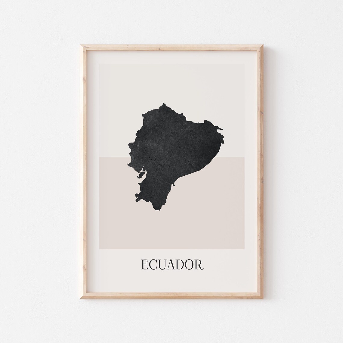 Ecuador Map Poster Print Minimalist Boho Wall Art Decor For Home Or Gift