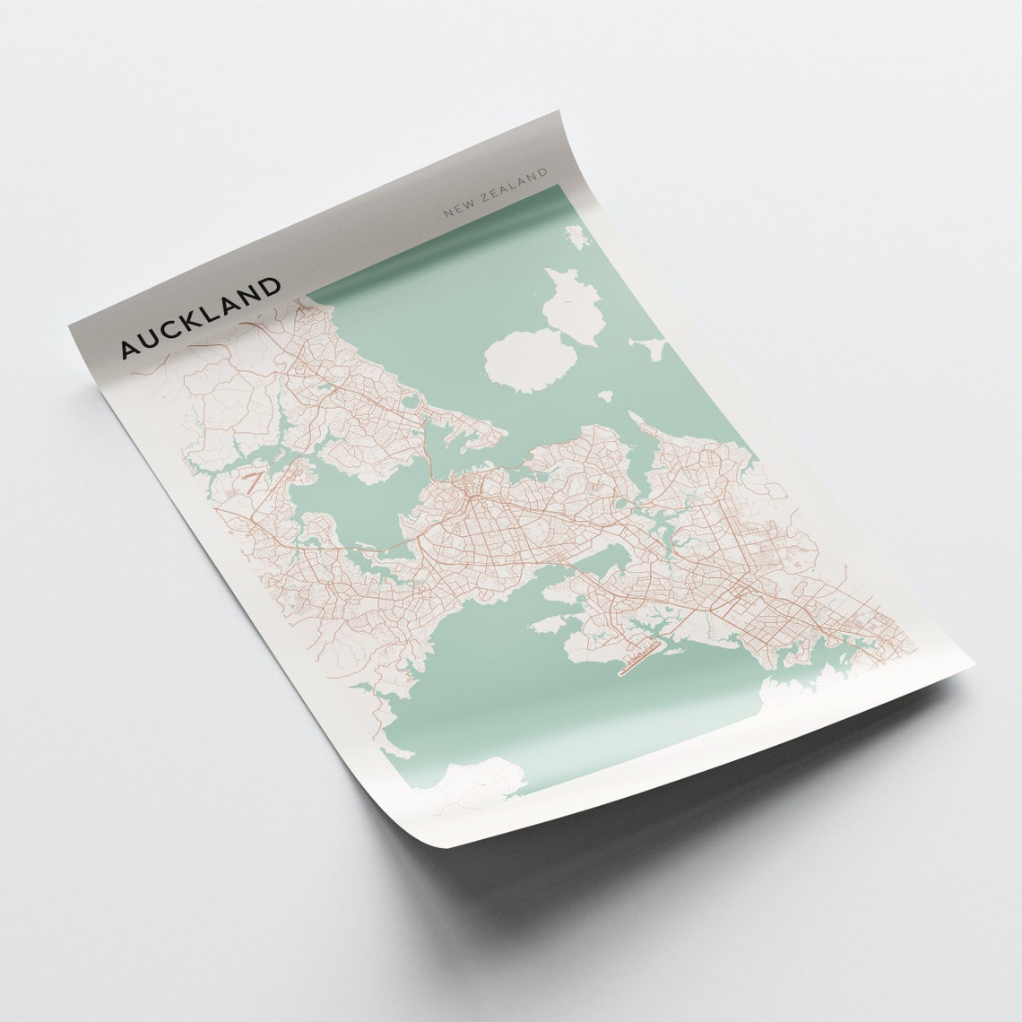 Auckland Map Poster Auckland Wall Art Auckland Map Auckland Poster Auckland Map Print Auckland Print Auckland New Zealand - Image 2