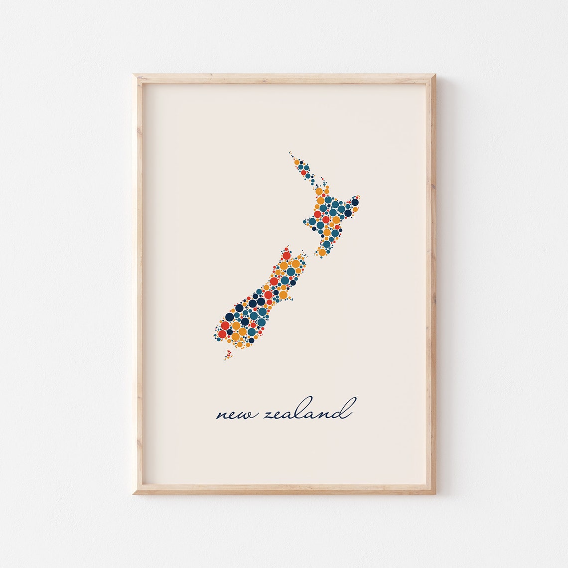 New Zealand Map Poster New Zealand Poster New Zealand Print New Zealand Wall Art New Zealand Travel New Zealand Map Print