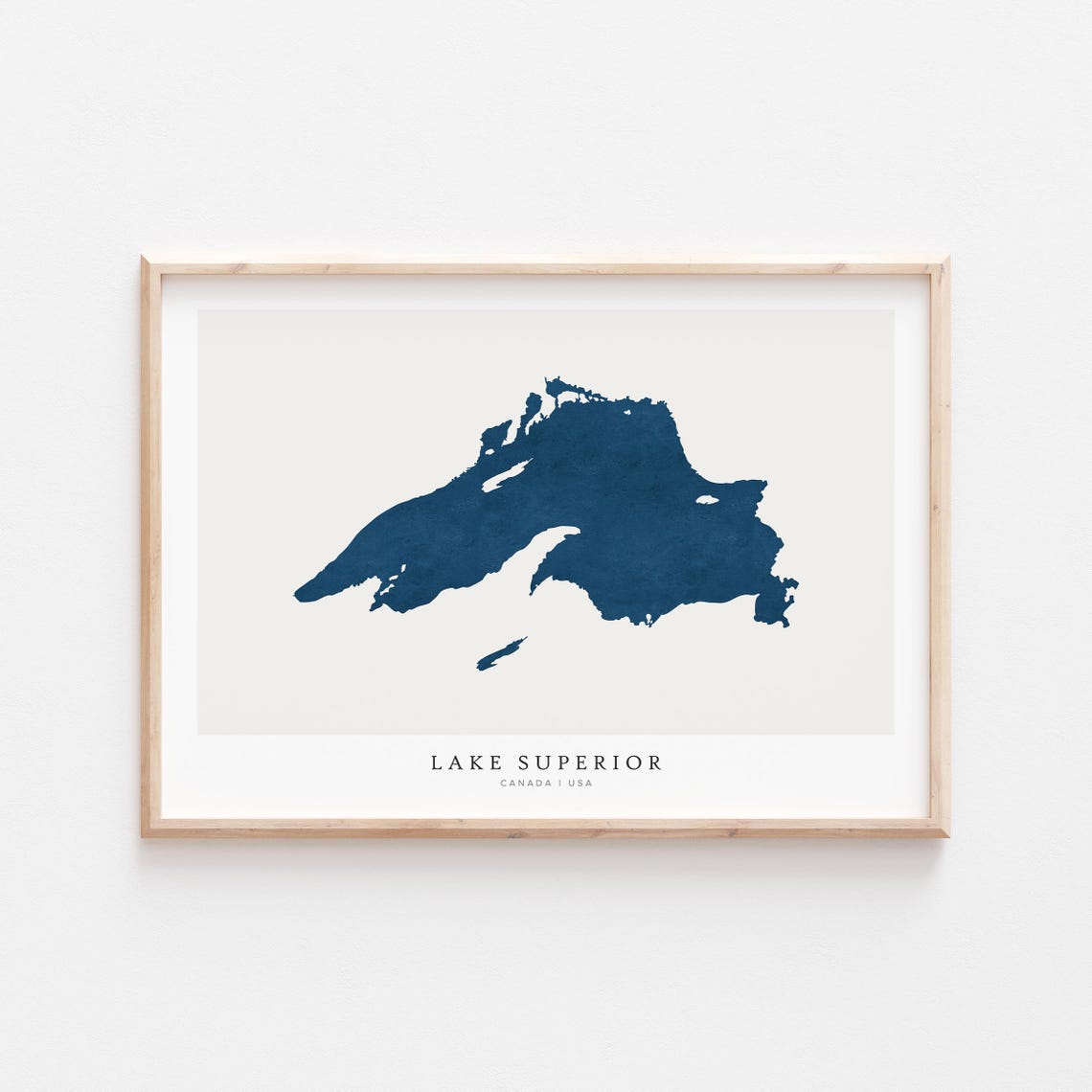 Lake Superior Wall Map Poster Print
