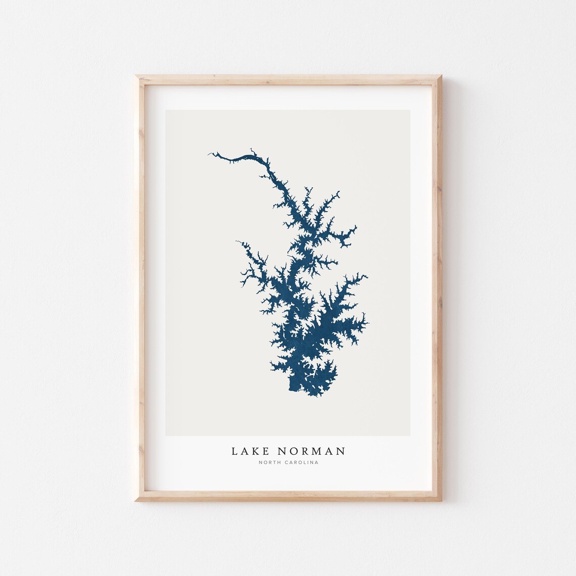 Lake Norman Map Poster, North Carolina Art Print