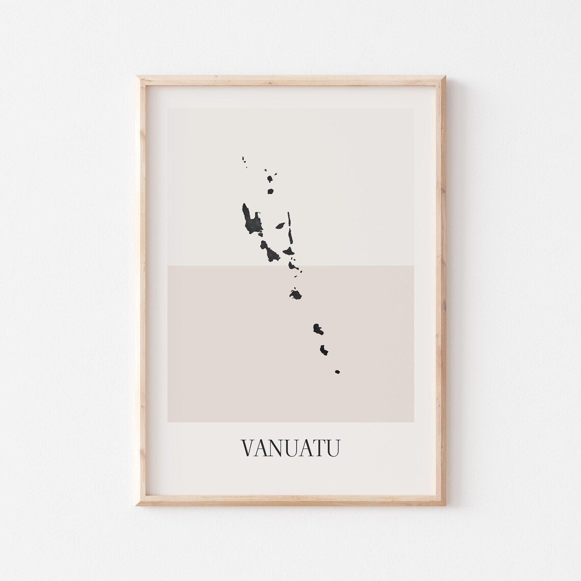 Vanuatu Map Poster Print Minimalist Boho Wall Art Decor For Home Or Gift