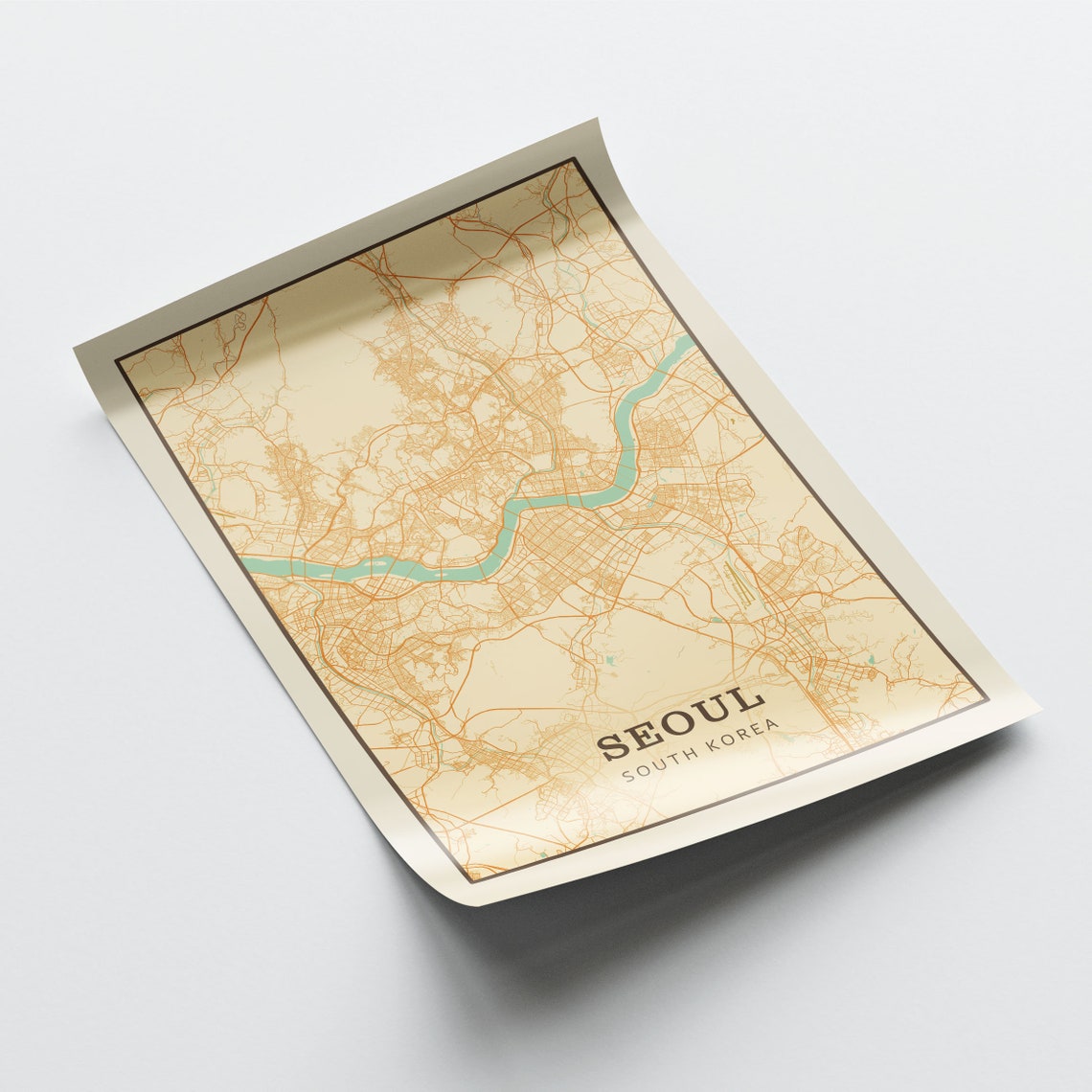 Seoul Map Poster Seoul Wall Art Seoul City Map Map Of Seoul Seoul Map Print Seoul Poster Seoul South Korea Seoul Print - Image 2