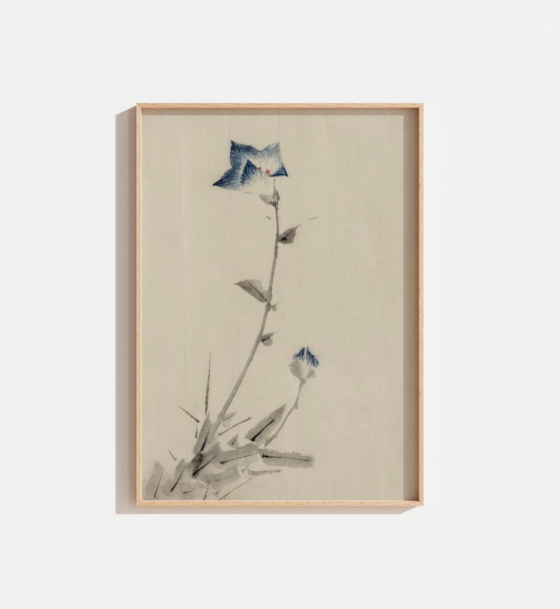 Vintage Flower Sketch, Japanese Botanical Art Print