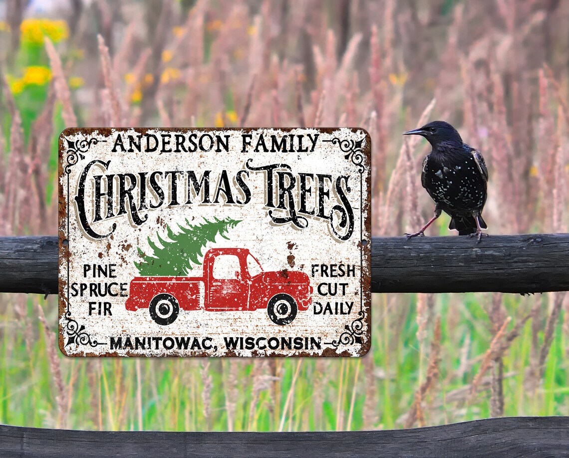 Personalized Christmas Tree Farm Sign, Farmhouse - Image 3