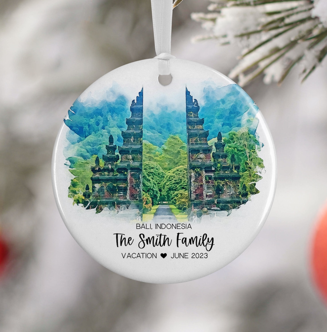 Bali Indonesia Christmas Ornament Art Print
