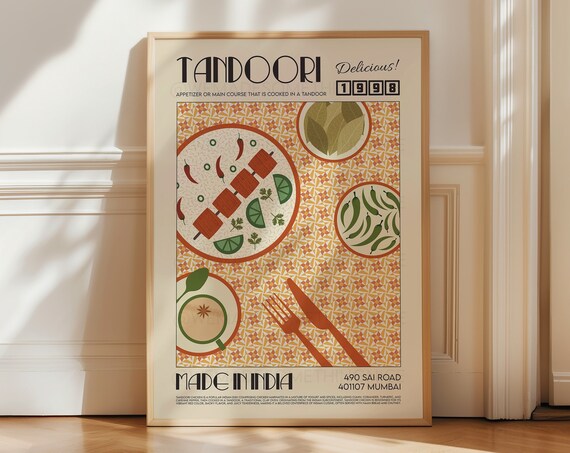 Tandoori Retro Kitchen Travel Poster