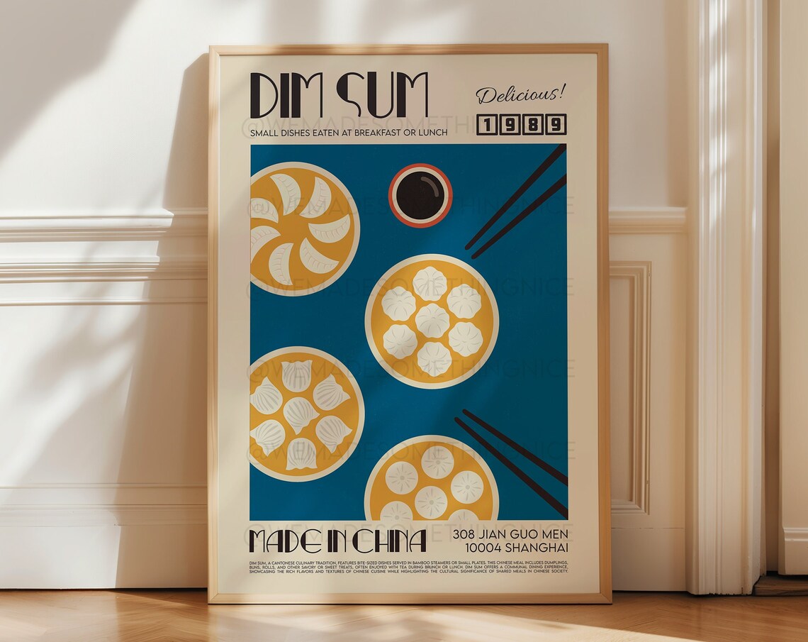 Dim Sum Kitchen Retro Exhibition Art Print