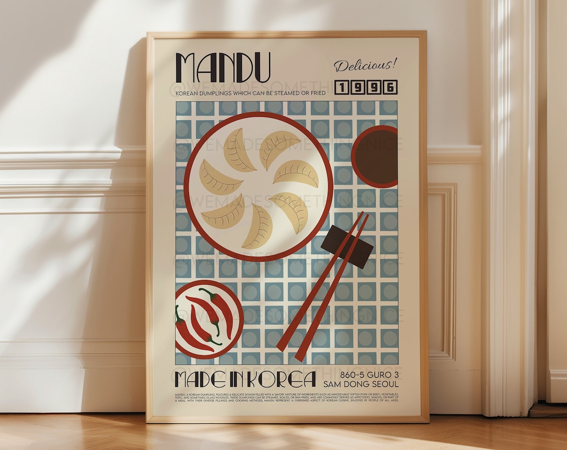 Mandu Poster, Modern Kitchen Wall Art Print