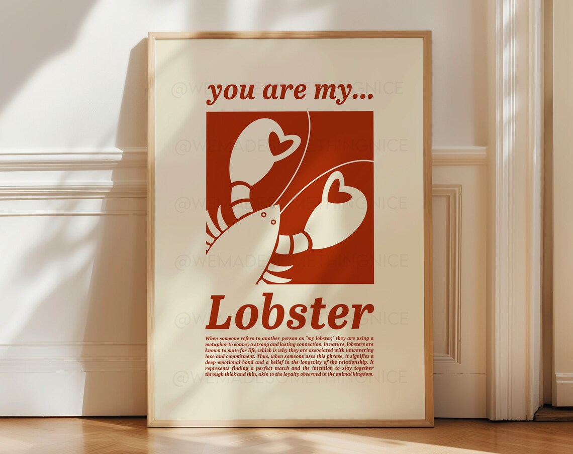 You Are My Lobster Coastal Kitchen Art Print