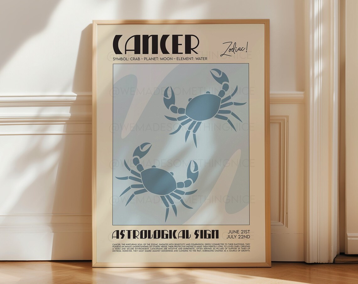 Cancer Horoscope Astrological Exhibition Poster Print
