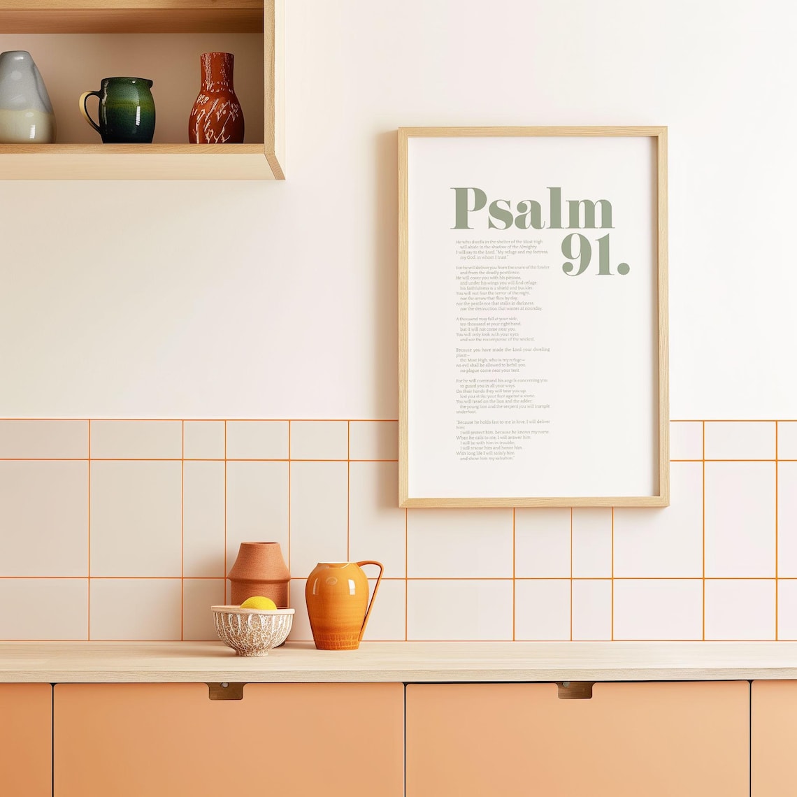 Psalm 91 Scripture Poster, Christian Wall Art - Image 2