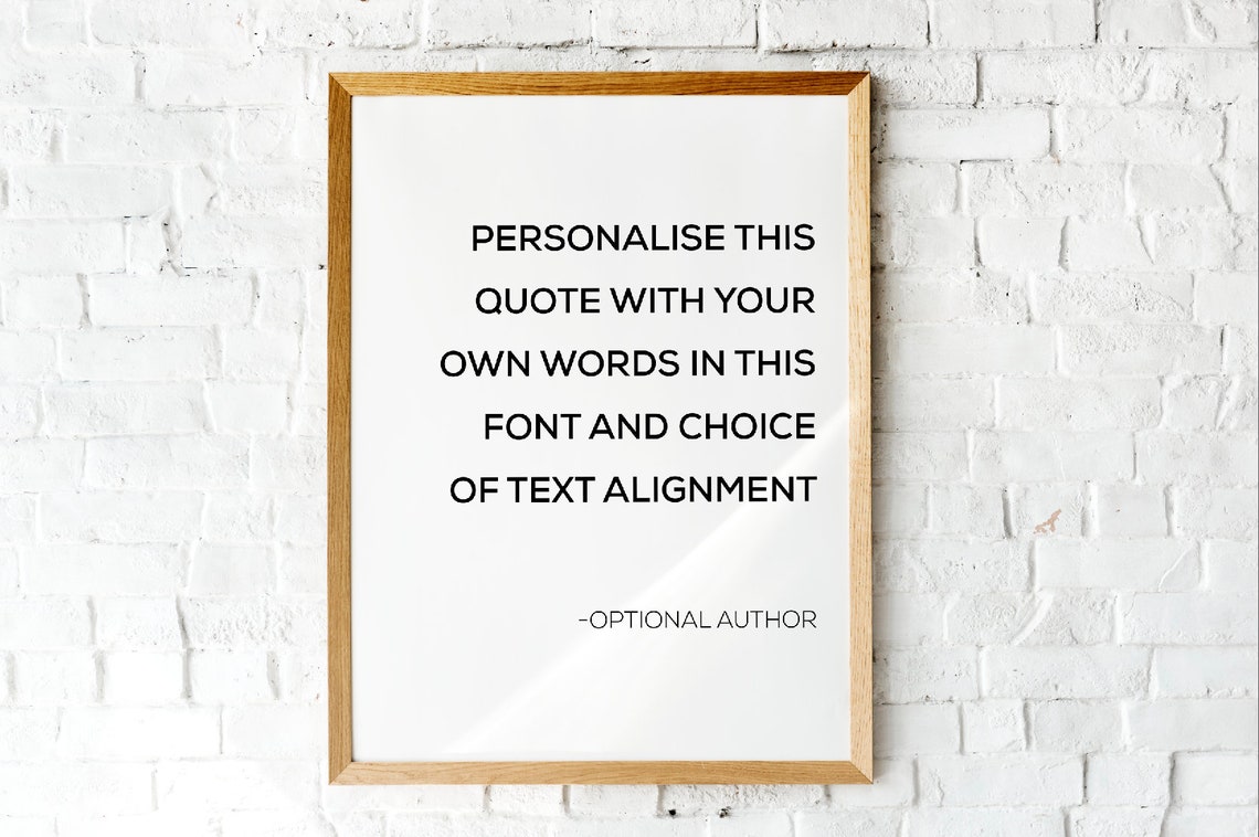 Custom Quote Print Wall Art Custom Signs Custom Print Your Text Here Quote Print Wall Art - Image 3