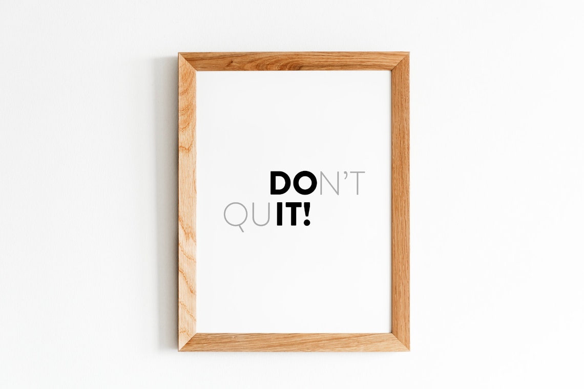 Do Not Quit Poster Bold Hidden Do It Motivational Typography - Image 5