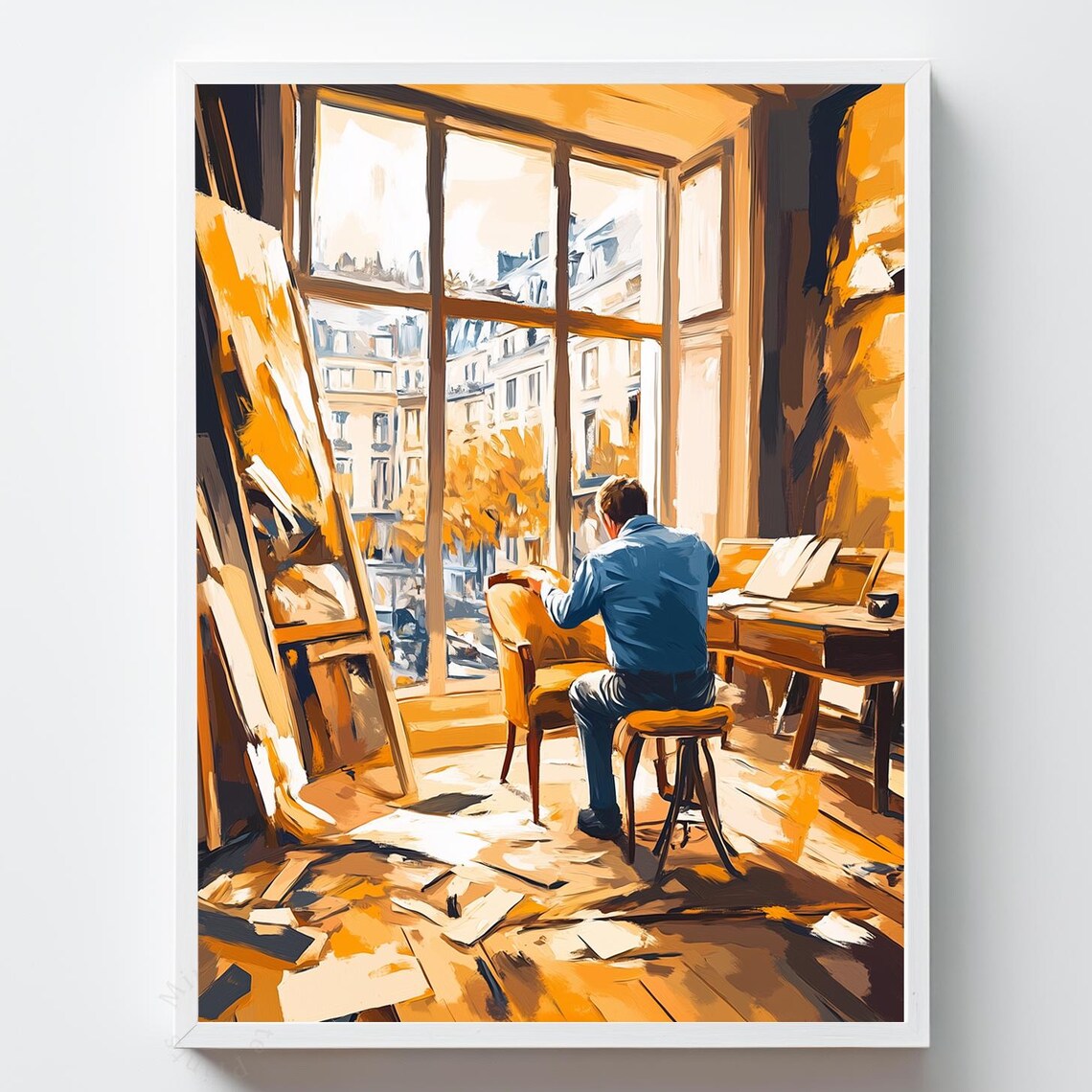 Vintage Armchair Restoration Craftsman Studio Workshop Art Print