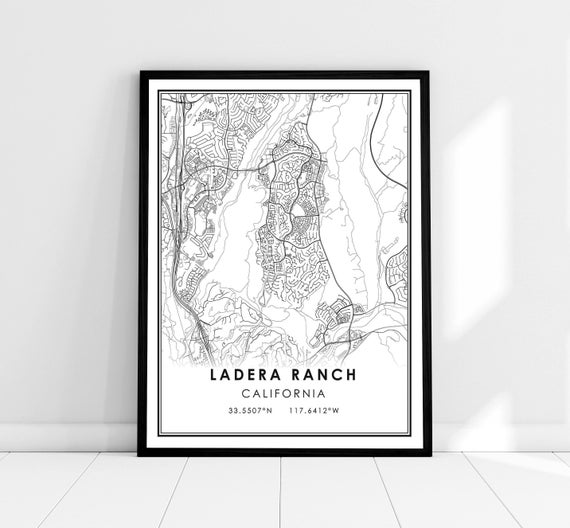 Ladera Ranch Map Print, City Travel Poster