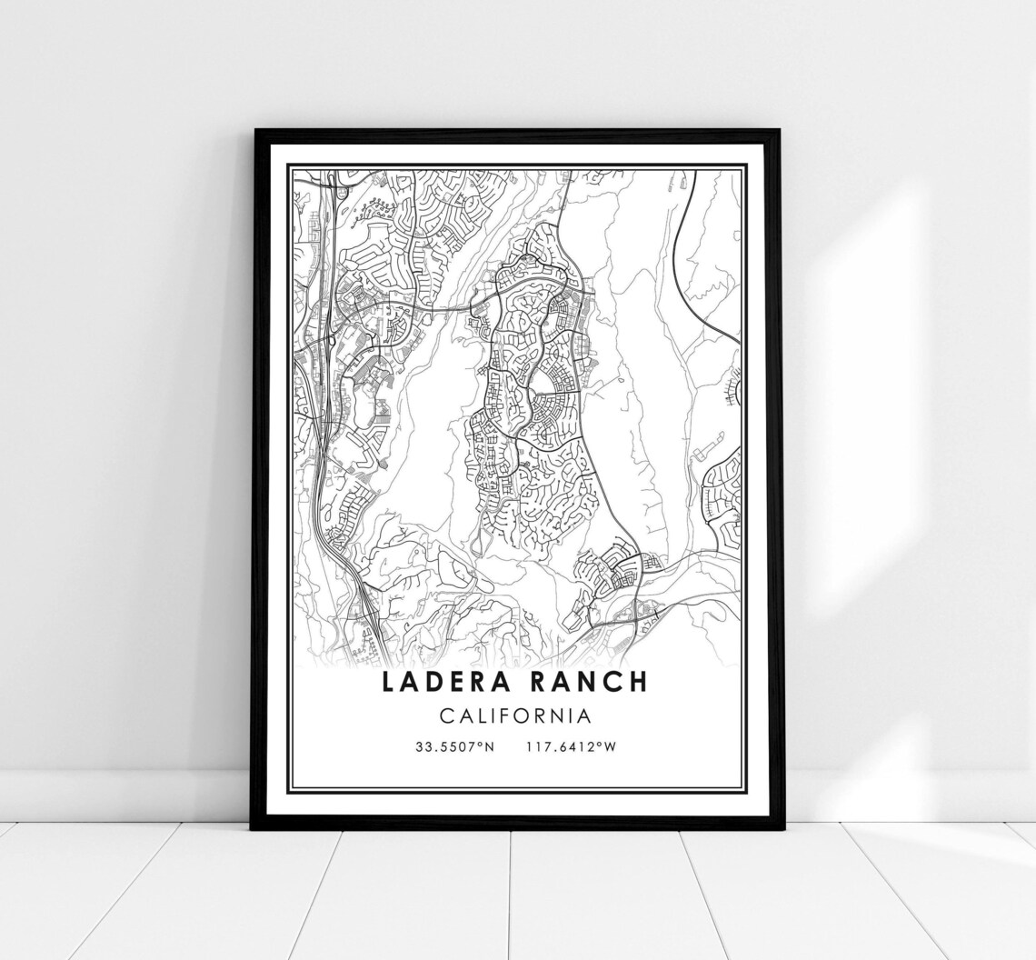 Ladera Ranch Map Print, City Travel Poster