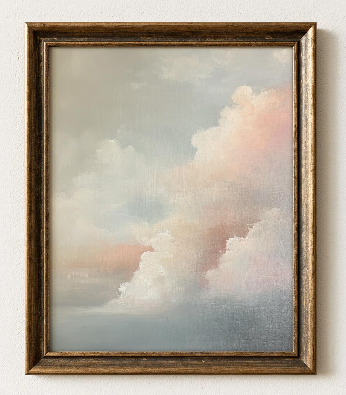 Pastel Cloudscape Abstract Sky Painting