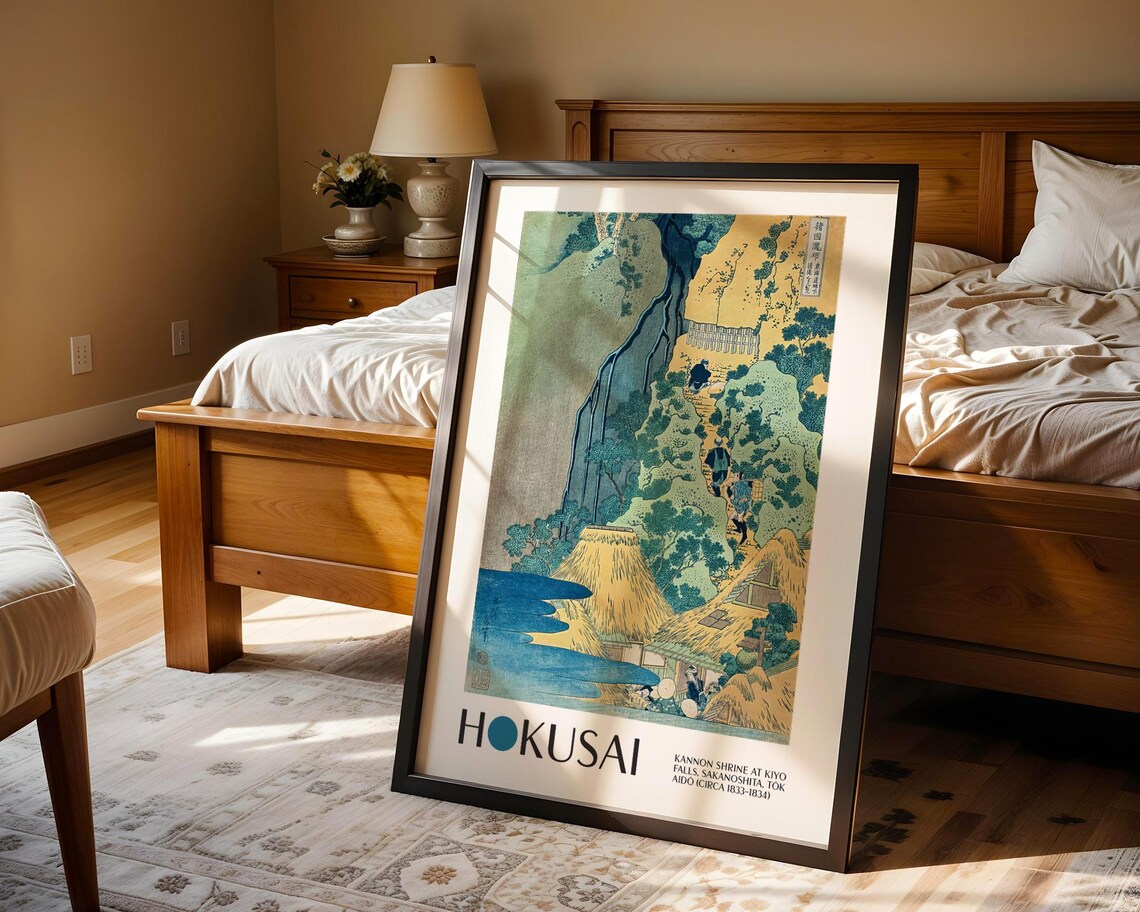 Katsushika Hokusai, Kannon Shrine At Kiyo Falls Art Print - Image 4