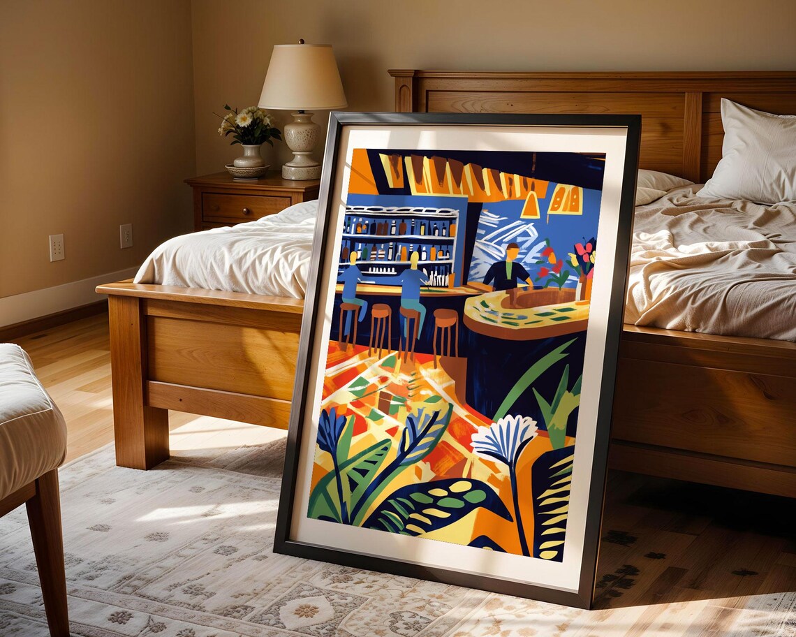 Abstract Jazz And Cafe, Modern Cozy Feeling Poster - Image 4