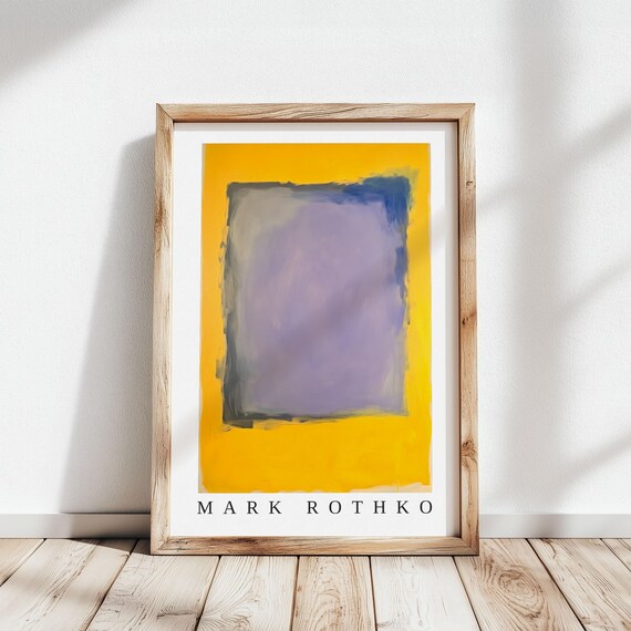 Mark Rothko Yellow Lavender Color Field Abstract Modern Poster