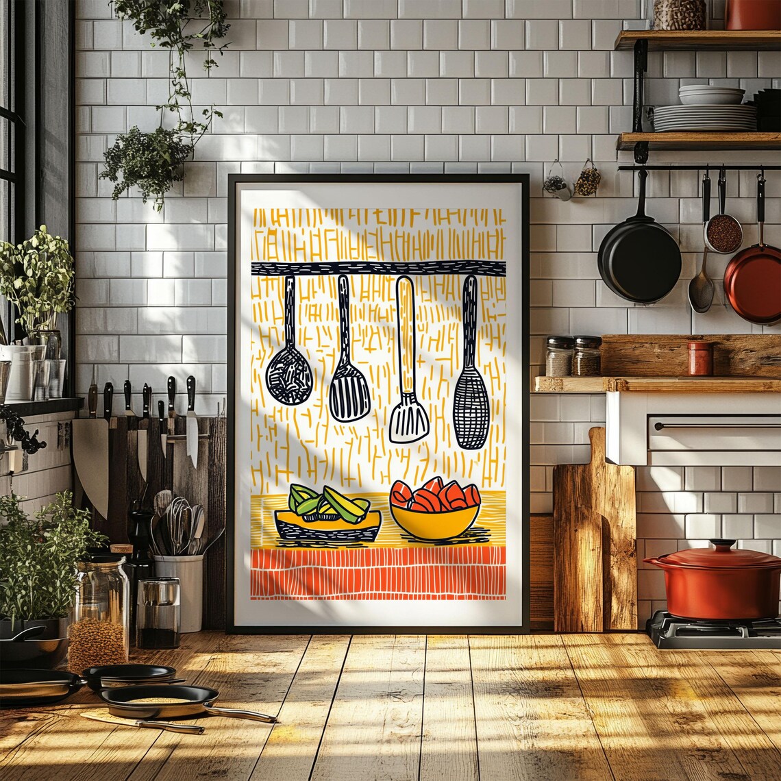 Retro Diner Poster, Italian Kitchen Decor - Image 3