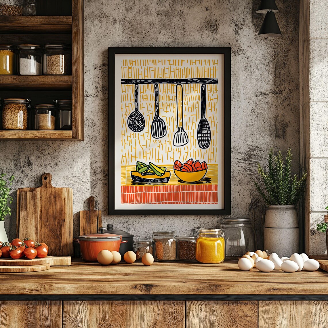 Retro Diner Poster, Italian Kitchen Decor - Image 2