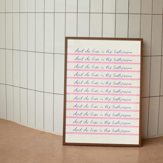 Bathroom Toilet Retro Wall Art Print