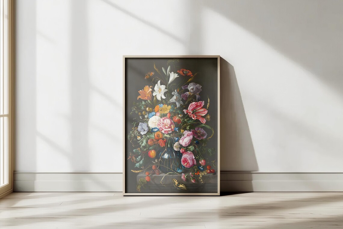 Vintage Floral Still Life Bouquet Dutch Master Painting Poster