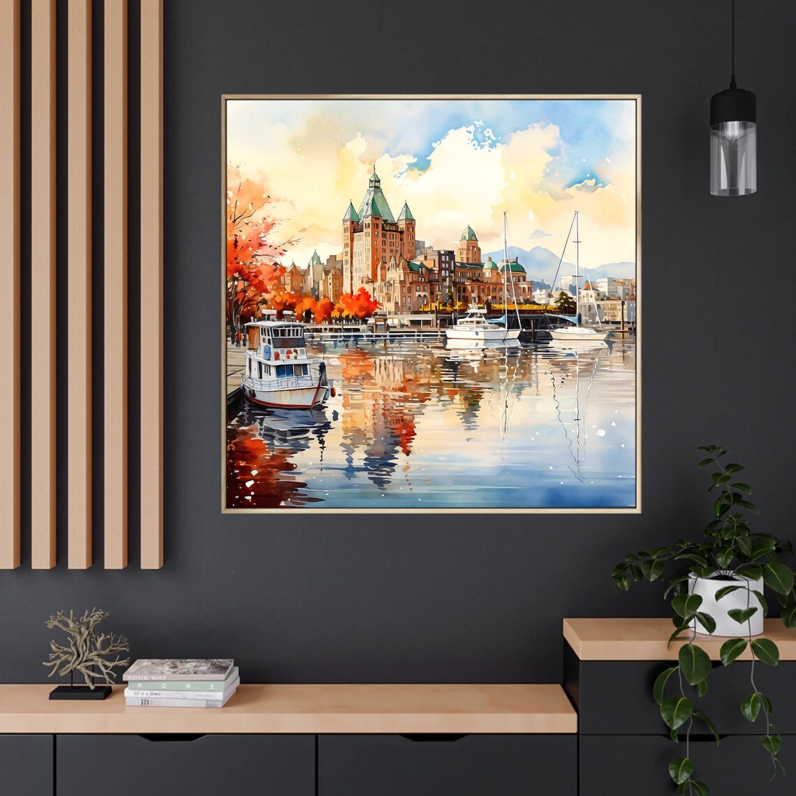 Vancouver Cityscape Art Print, Canada Wall Art - Image 3