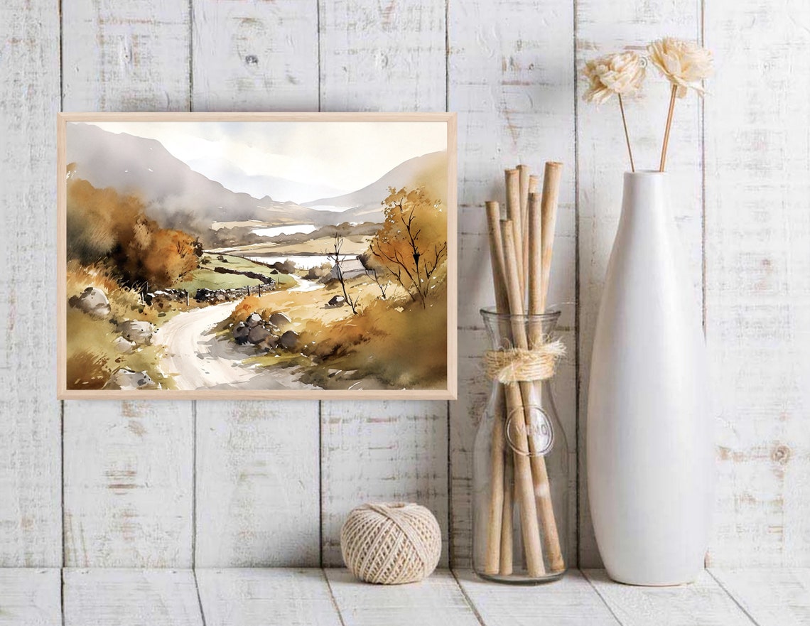 Irish Road Painting Ring Of Kerry Watercolor Print Ireland Landscape Wall Art Irish Countryside Watercolor Art Print Home Decor Gift - Image 4