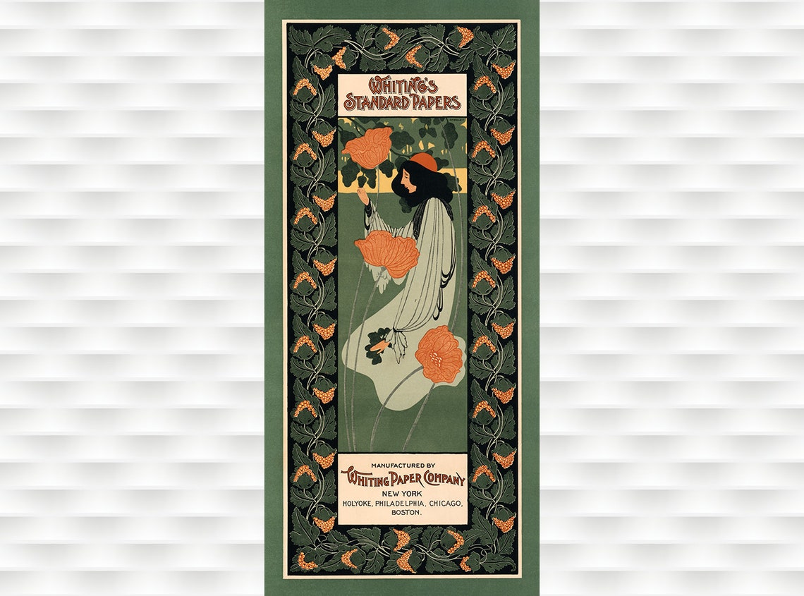 Whitings Standard Papers Whiting Paper Company Poppies Poster