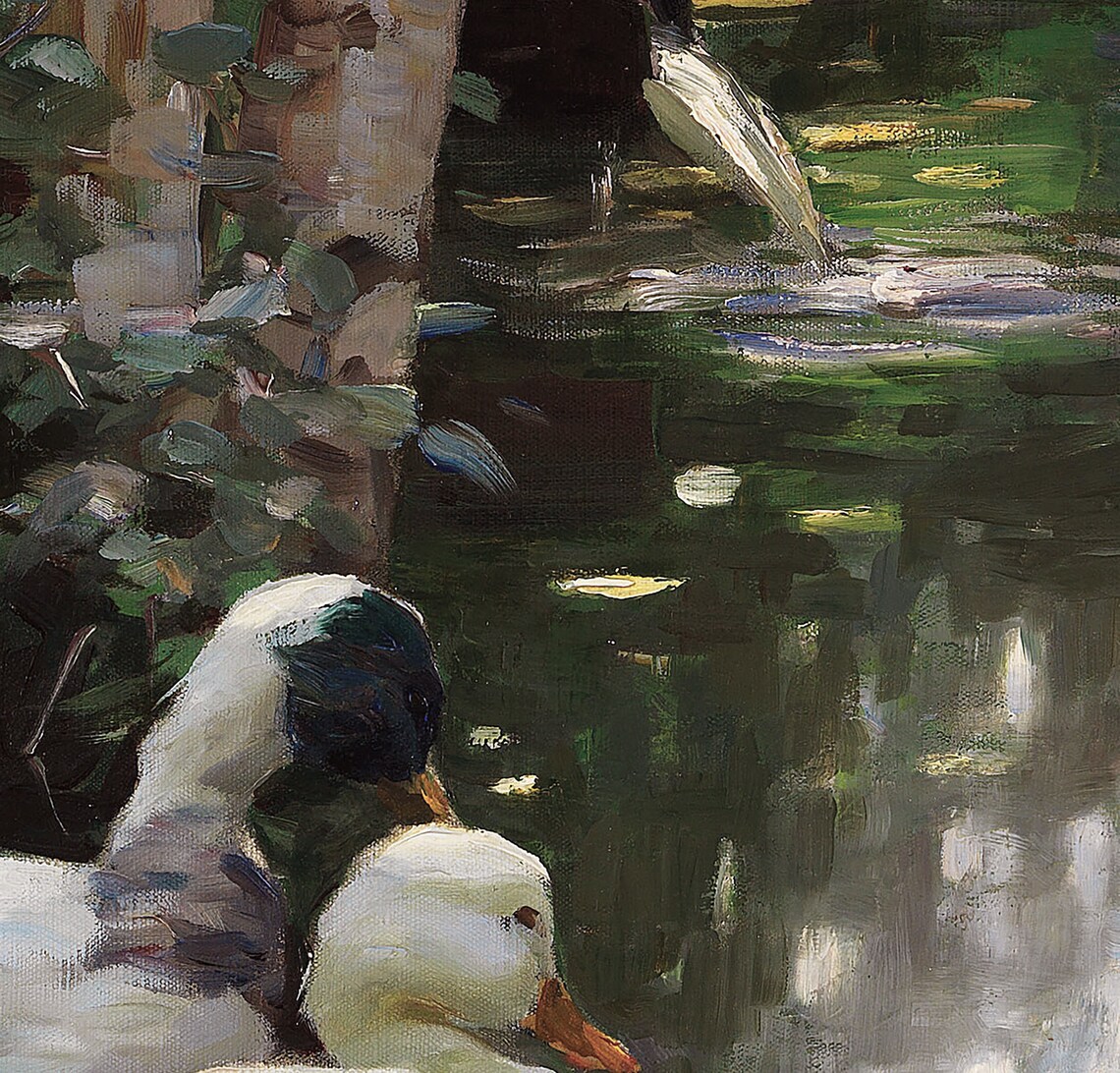 Country Duck Spring Landscape Art Print, Nursery Decor - Image 3