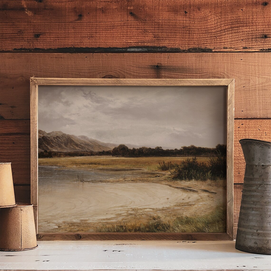 Moody Landscape Painting, Wall Art Print - Image 4