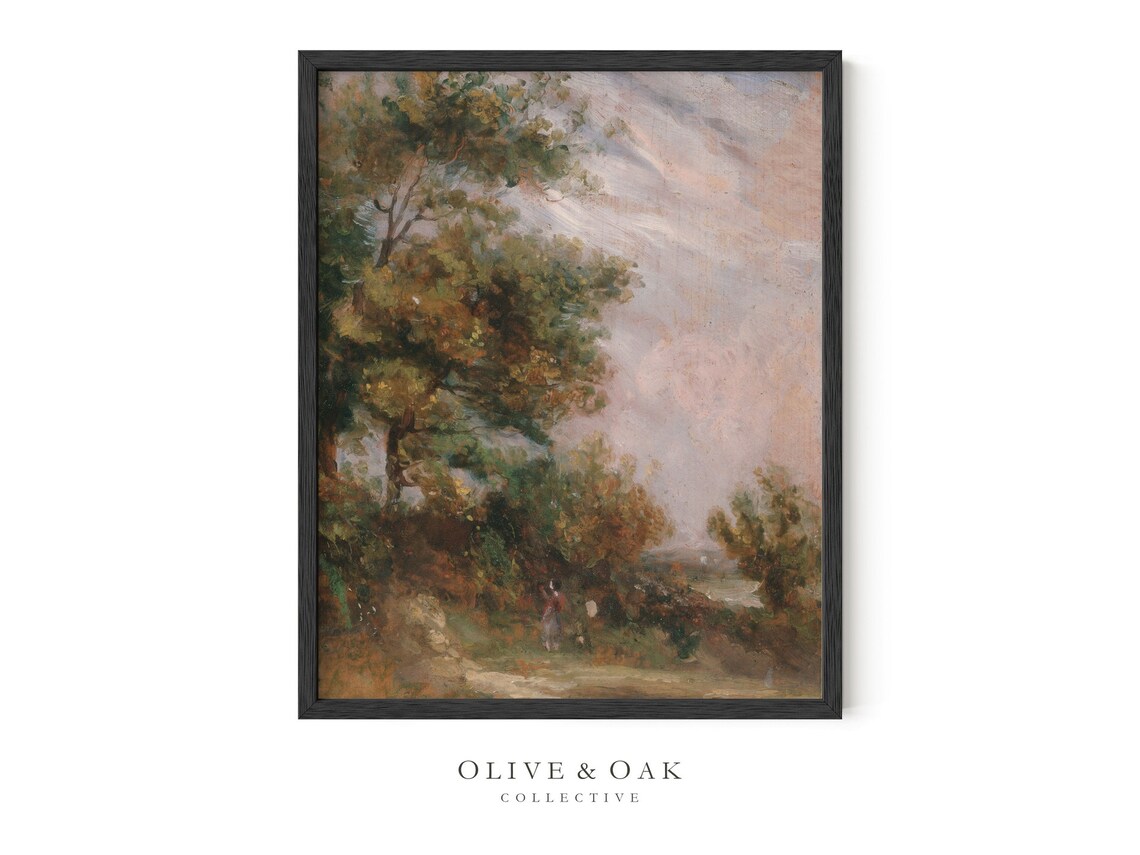 Vertical Landscape, Vintage Cottage Decor Art Print - Image 3