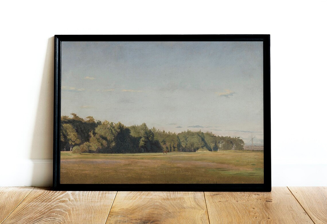 Vintage Country Landscape Art Print, Farmhouse Decor - Image 3