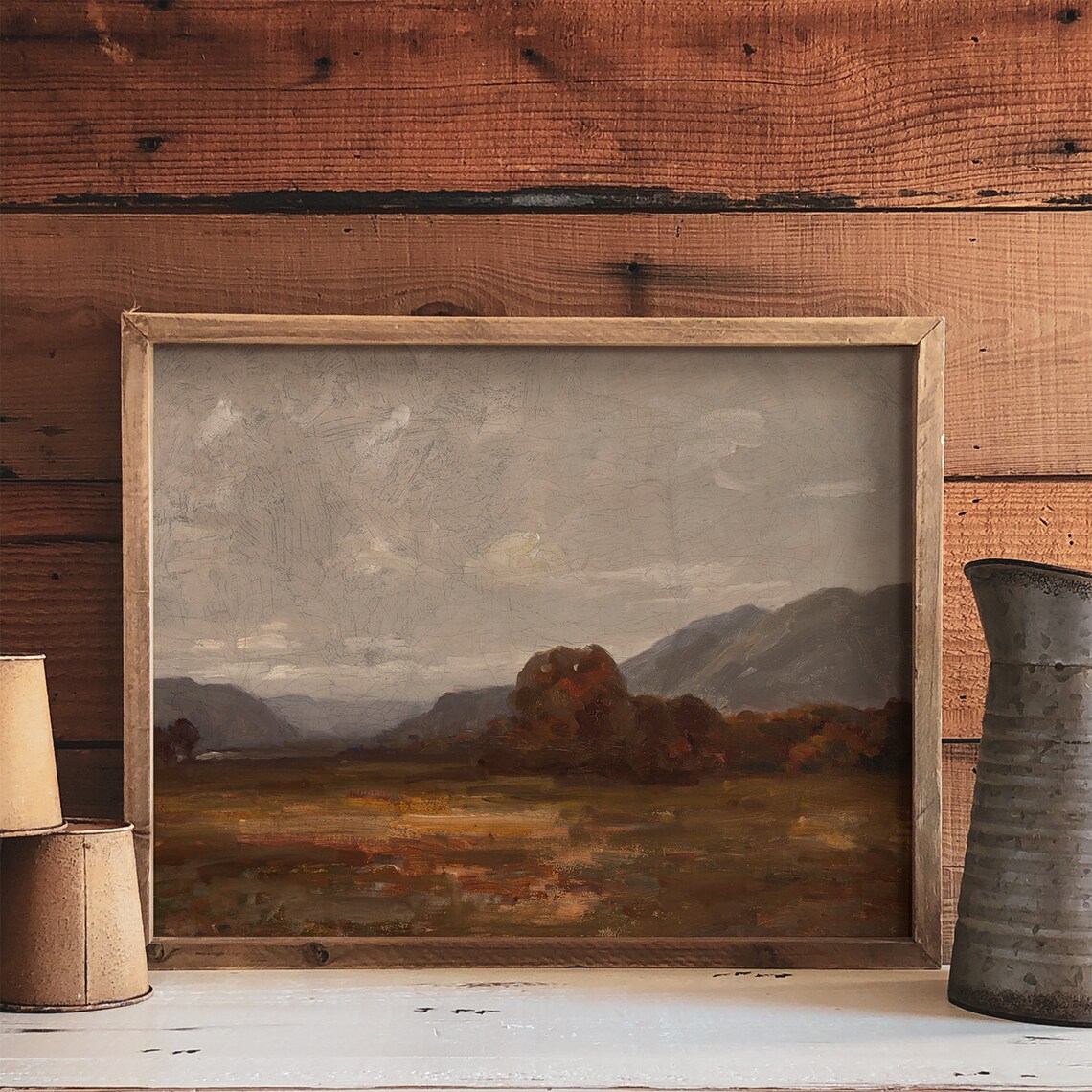 Fall Landscape Painting, Moody Fall Decor - Image 4