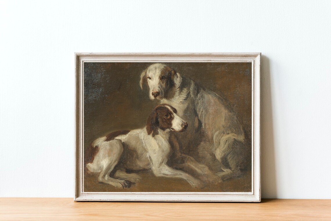 Hound Dog Farmhouse Painting, Neutral Art Print - Image 4