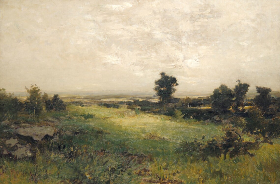 Country Oil Painting Vintage Landscape Art Print - Image 4