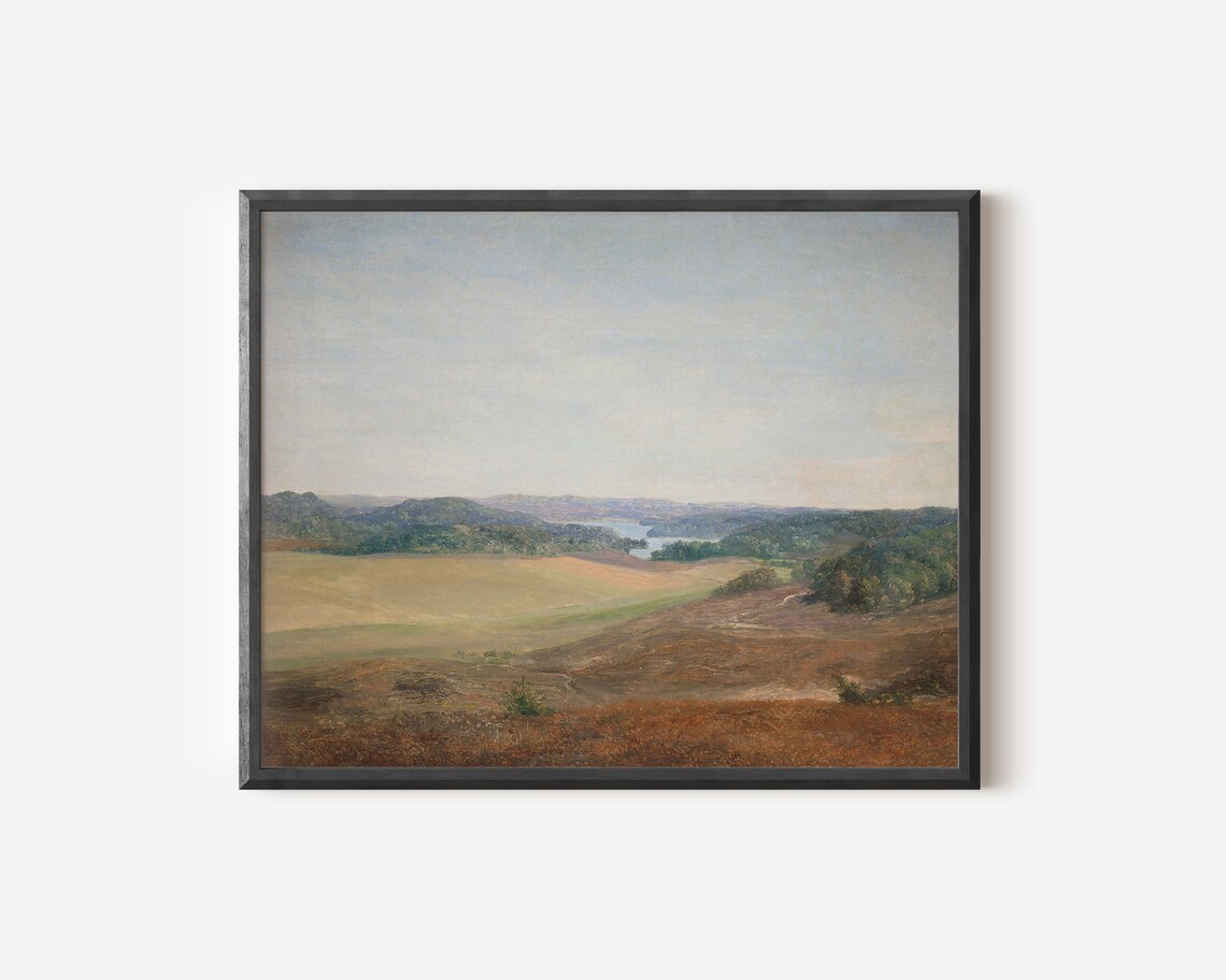Vintage Landscape Painting, Cottagecore Wall Art Print - Image 2