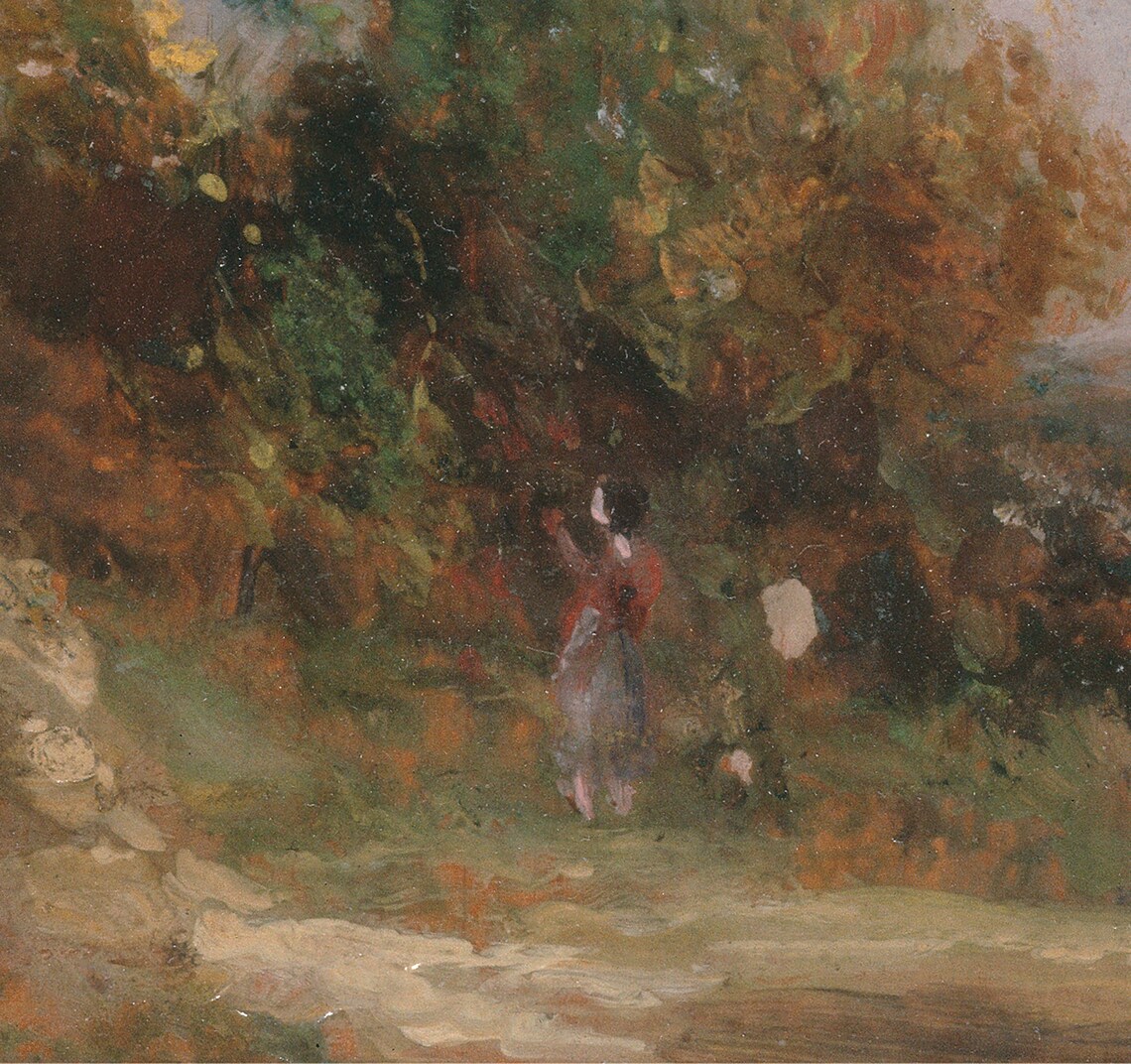 Vintage Vertical Landscape Painting, Cottage Decor Art Print - Image 3
