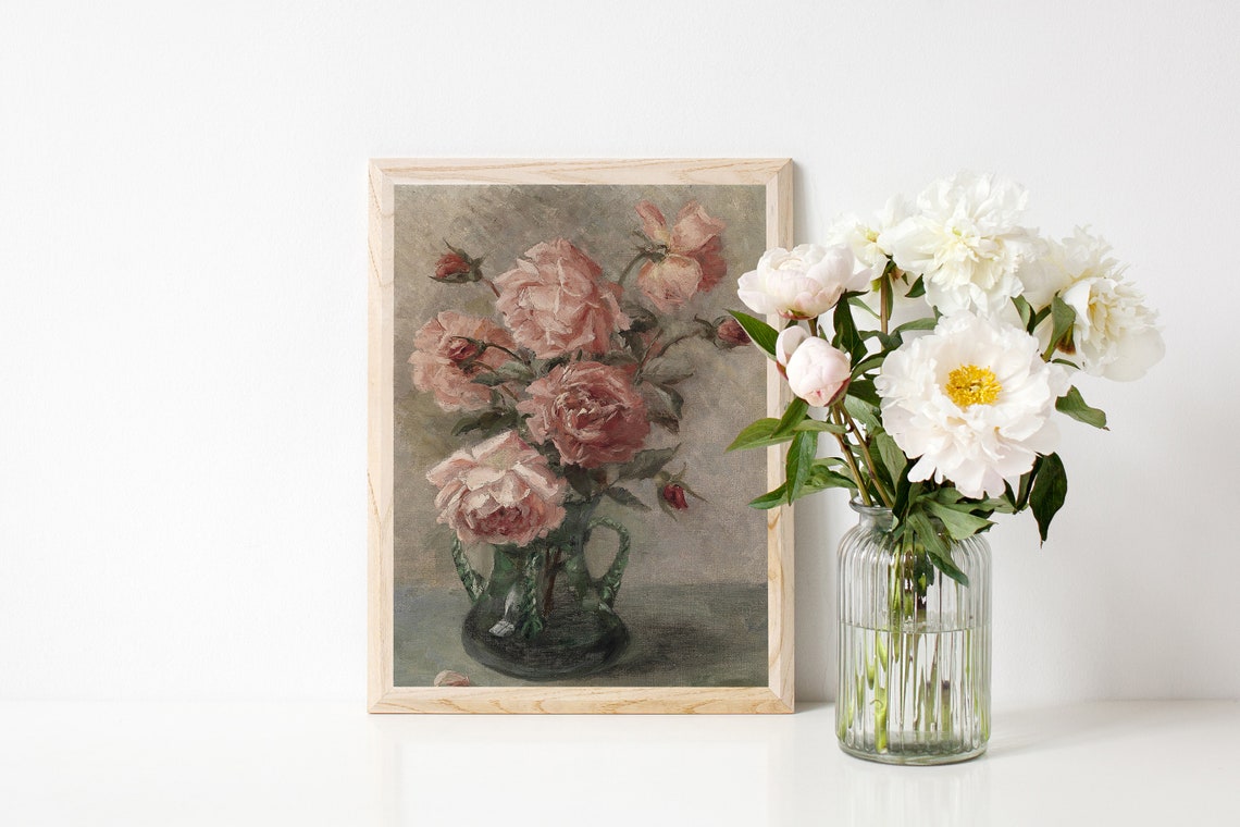 Vintage Floral Painting, Victorian Flower Art Print - Image 3